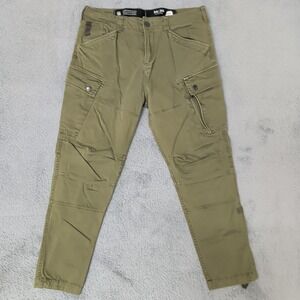 G-Star Raw Roxic Cargo Pants Men's 34x30 (Actual 35x29) Olive Green Tapered